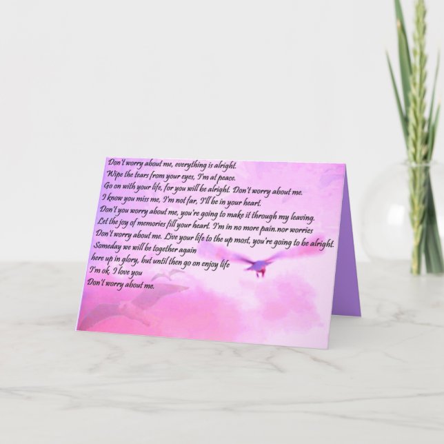 Don't Worry, I'll be with you_ Card (Front)