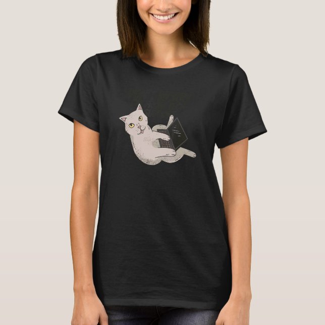 Don't worry I'm from tech support cat computer T-Shirt (Front)