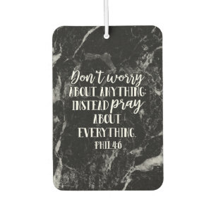 Dont Worry Pray Bible Verse Scripture Christian Car Air Freshener