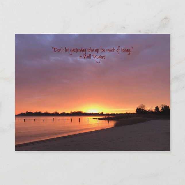 Don't Yesterday Take Up Too Much Postcard (Front)