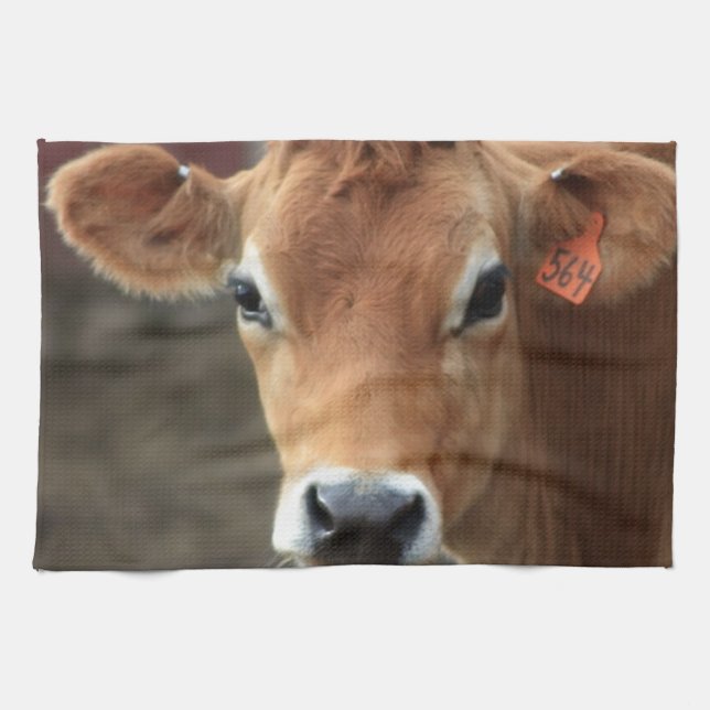 Don't you think I'm Pretty Jersey Cow Tea Towel (Horizontal)