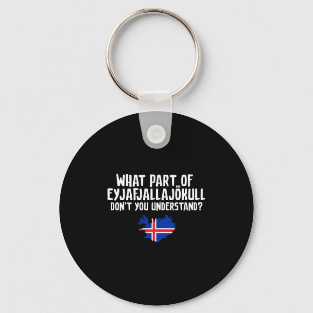 Dont You Understand Volcano Iceland  Key Ring (Front)