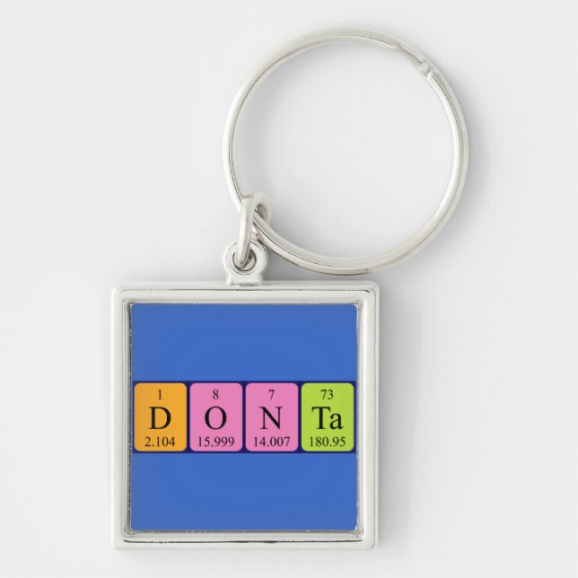Donta periodic table name keyring (Front)