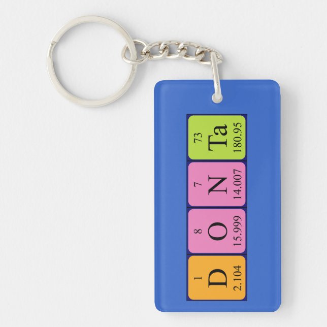 Donta periodic table name keyring (Front)