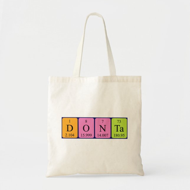 Donta periodic table name tote bag (Front)