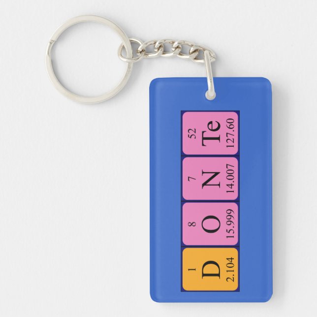 Donte periodic table name keyring (Front)