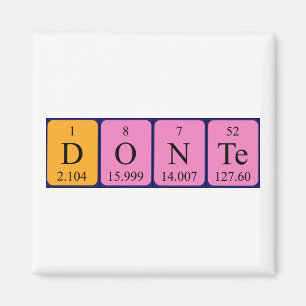 Donte periodic table name magnet