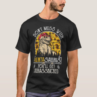 Donu2019t Mess With Auntasaurus Sunflower Aunt Sau T-Shirt