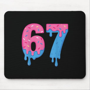 Donut 67 Meme Fun Six Seven Sprinkles Design  Mouse Mat