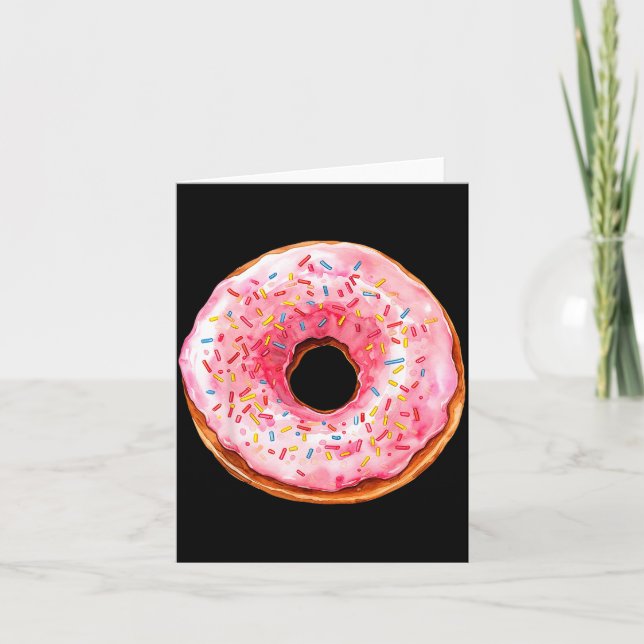 Donut Adult Kids Men Women Doughnut Costume  Card (Front)