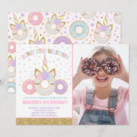 Donut And Unicorn Invitation Donut Stop Believing