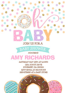 Pink Donut Baby Shower Gifts Gift Ideas Zazzle Uk