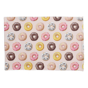Donut Bakery Shop Pattern Pillowcase