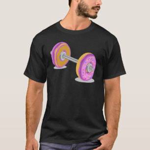 Donut Barbell Weightlifting Exercise Muscle Traini T-Shirt