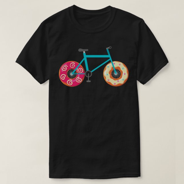 Donut    Bicycle With Donut Wheels  T-Shirt (Design Front)