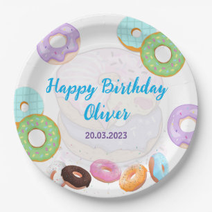Donut  birthday boy  paper plates