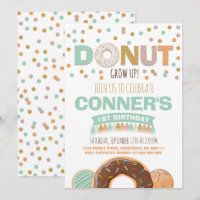 Donut Birthday Invitation Donut Grow Up Party