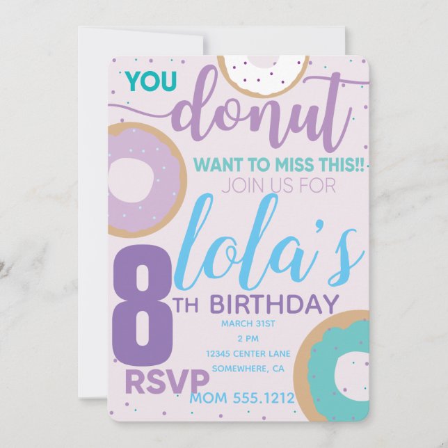 DONUT BIRTHDAY INVITE (Front)