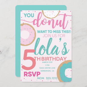 DONUT BIRTHDAY INVITE