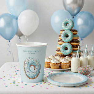Donut Birthday Party Cups Sweet Donut Theme Kids