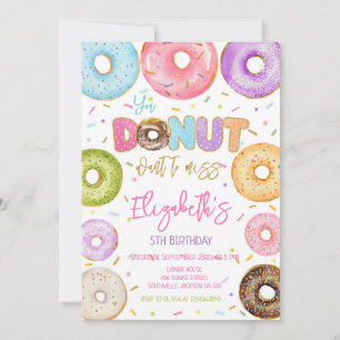 Donut Birthday Party Invitation