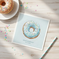 Donut Birthday Party Napkins | Sweet Donut Theme