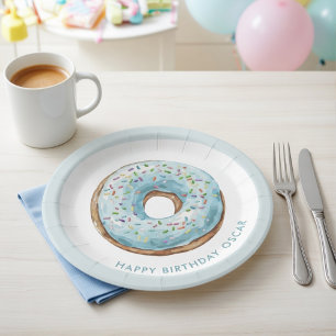 Donut Birthday Party Paper Plates   Sweet Donut 