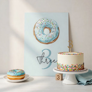 Donut Birthday Table Number Donut Theme Birthday