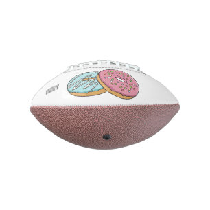 Donut cartoon illustration american football