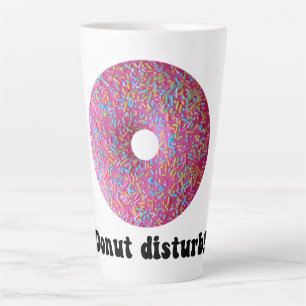 Donut disturb latte mug
