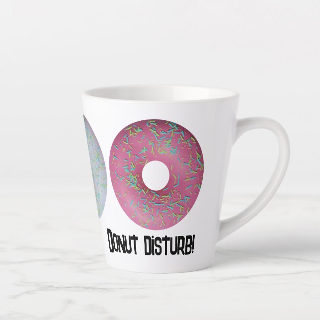 Donut disturb! latte mug (Right)