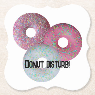 Donut disturb! paper coaster
