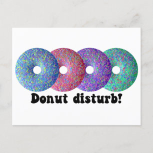 Donut disturb postcard