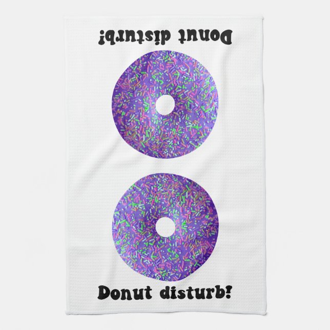 Donut disturb tea towel (Vertical)