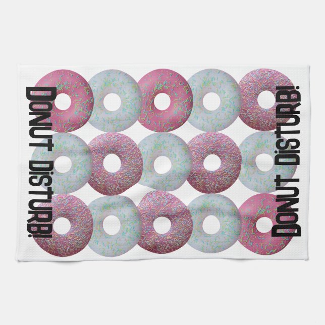 Donut disturb! tea towel (Horizontal)