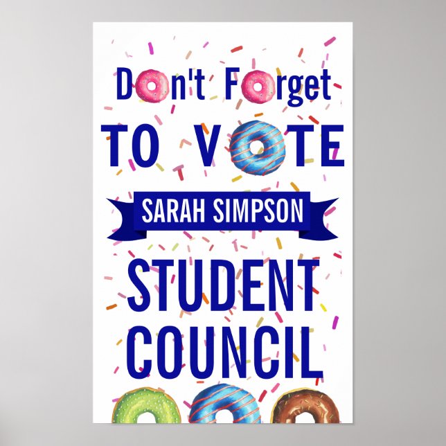 Donut forget to Vote campaign poster (Front)