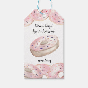 Donut forget you're awesome valentine's day custom gift tags
