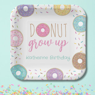 DONUT GROW UP PAPER PLATE