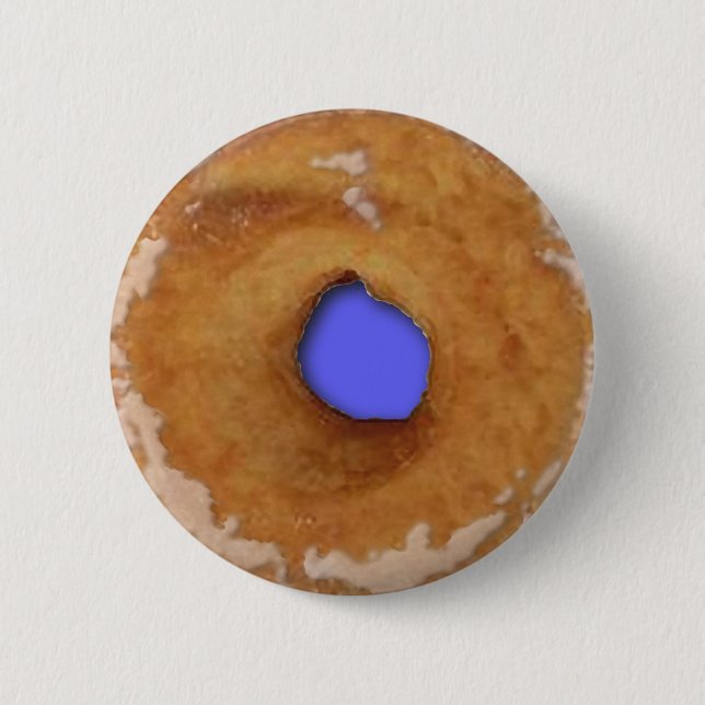 DONUT HUMOR 6 CM ROUND BADGE (Front)