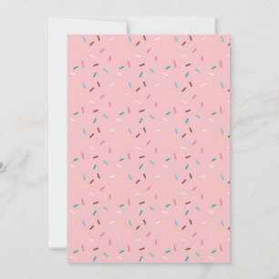 Donut inspired first birthday party invitation