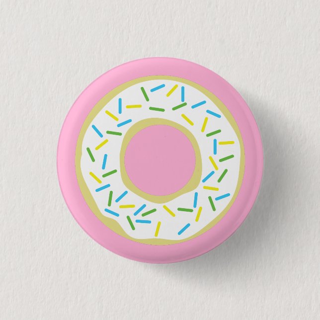 Donut Kid Birthday Cute Pink 3 Cm Round Badge (Front)