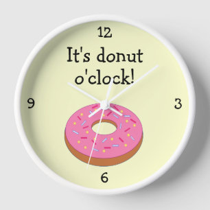 Donut O'Clock funny food graphic Clock