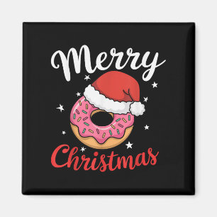 Donut Pajama Xmas Santa Donuts Christmas Kids  Magnet