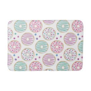 Donut Pattern Cute Colorful Bath Mat