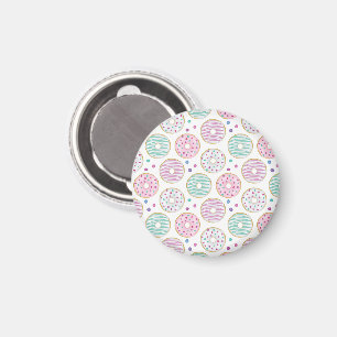 Donut Pattern Cute Colorful Magnet