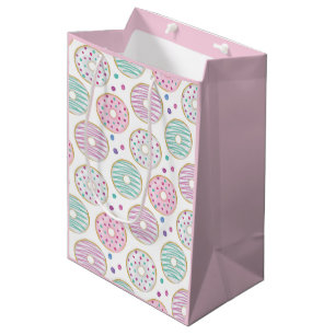 Donut Pattern Cute Colorful Medium Gift Bag