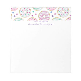 Donut Pattern Cute Colorful Notepad