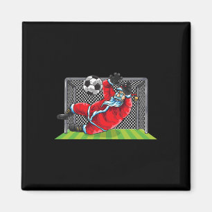 Donut Playing Soccer Funny Sports Trendy Retro Cut Magnet