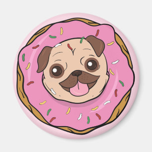 Donut Pug Magnet