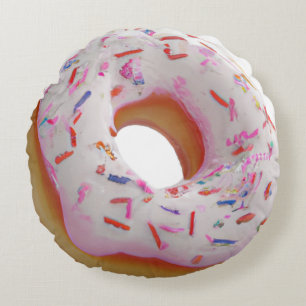 Donut shop round pillow